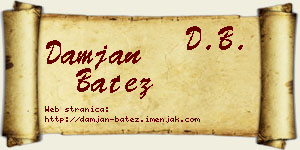 Damjan Batez vizit kartica